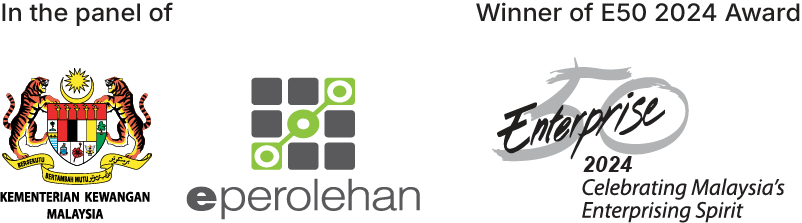 Website in the panel of logo